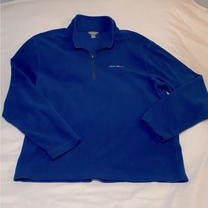 Men’s Eddie Bauer fleece quarter zip. Size Large.